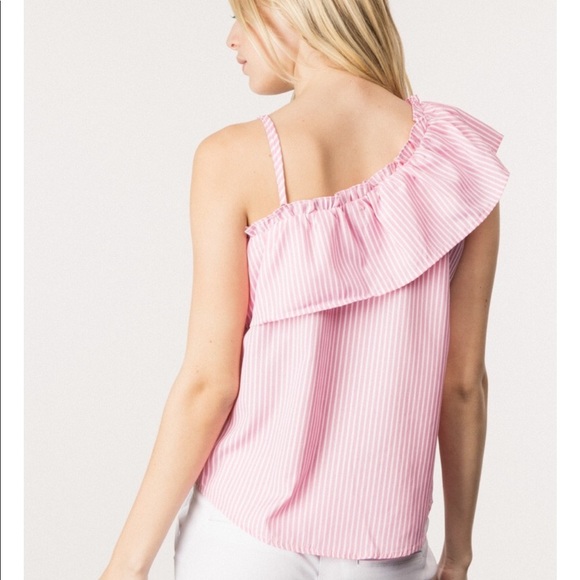 Embroidered Stripe One Shoulder Top🌸💖🌸💖 - Picture 3 of 3